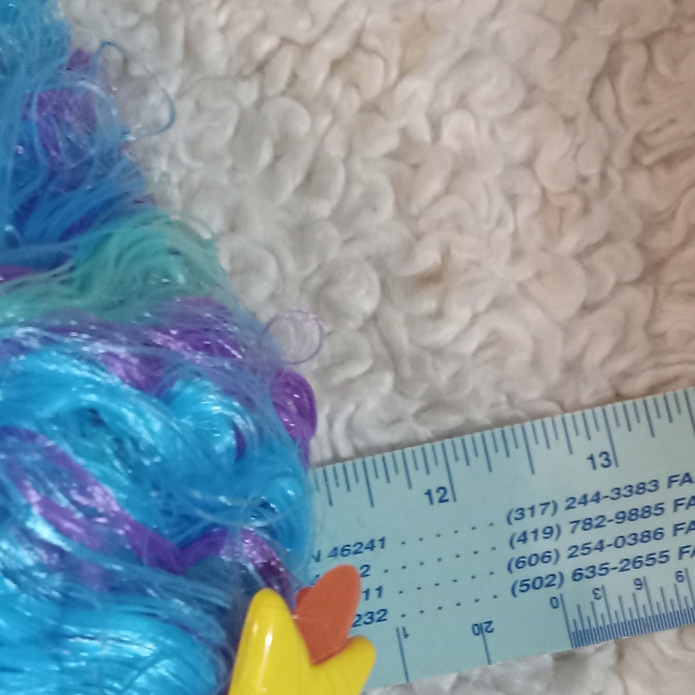 Colorful Curly Hair Doll with Blue and Purple Outfit - Picture 11 of 11